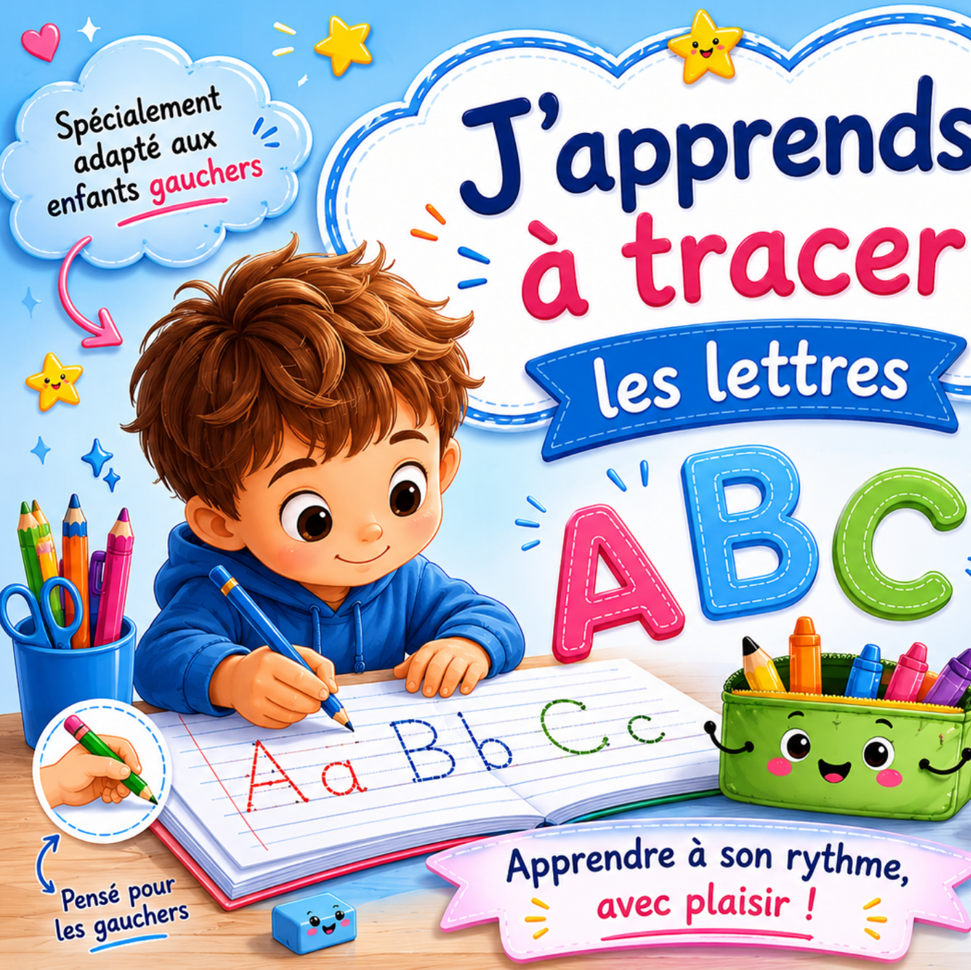 J’apprends à tracer les lettres