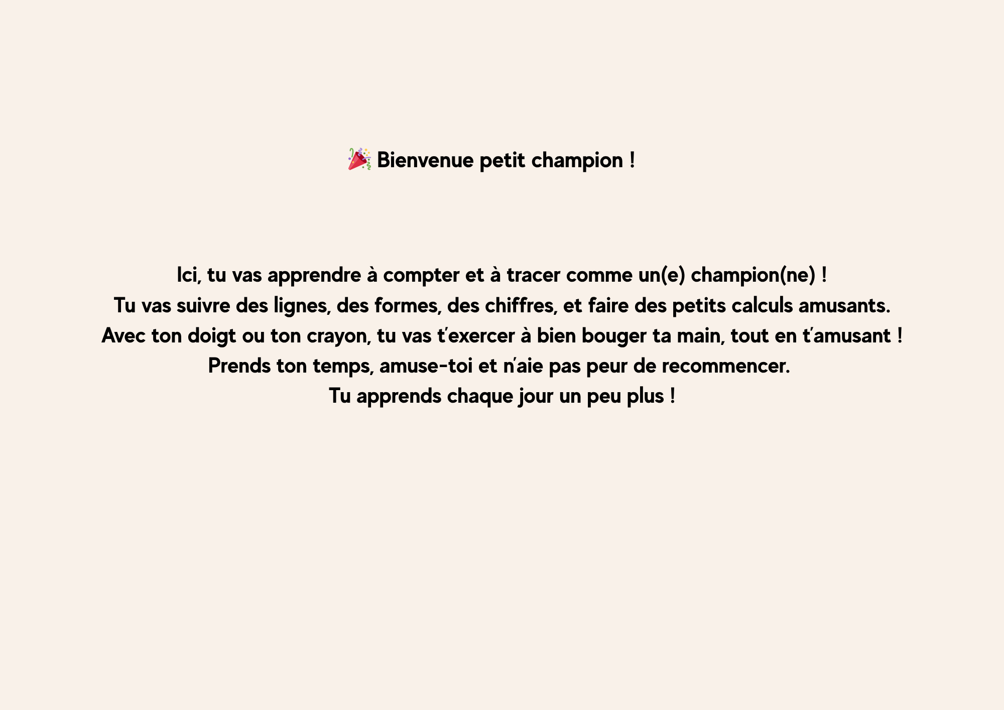je trace, je compte, j'apprends